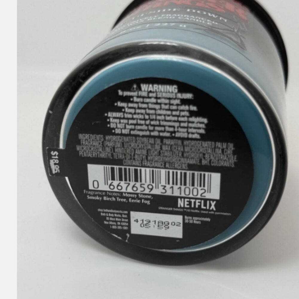Stranger Things Candle Bath & Body Works βThe Upside Downβ 8oz Soy Wax Netflix - Picture 2 of 2